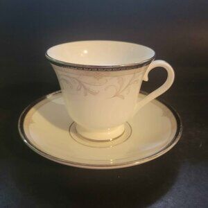 Waterford Brocade Teacup and Saucer Made Of Fine Bone China.